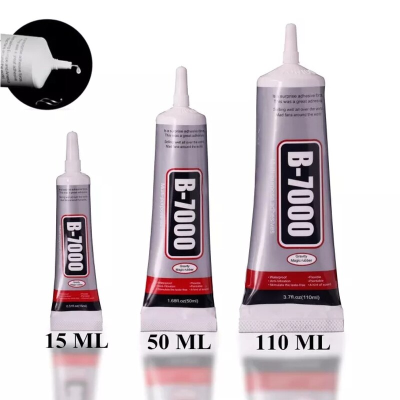 B-7000 Glue with Precision Tips Adhesive Glue for Craft DIY Jewelry Glasses Phone Screen Repair 110ml 50ml 25ml 15ml 9ml B7000