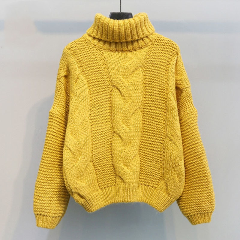 Dam tröjor polokrage tröja dam höst vinter ledig kort tröja stickad pullover tröja kvinnlig pull femme
