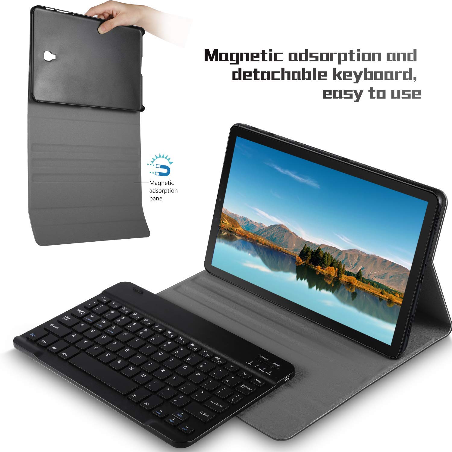 Draadloze Bluetooth Toetsenbord Tablet Cover Voor Samsung Galaxy Tab S4 10.5 inch SM-T830 SM-T835 Case PU Leather Flip Stand Cover