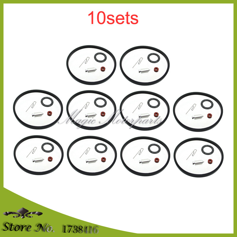 Kit de réparation de joint de bol de siège d'aiguille de carburateur 10x pour Tecumseh 631021 631021A 631021B V40 V50 V60 VM80 H30 VM100 HMSK OHM120