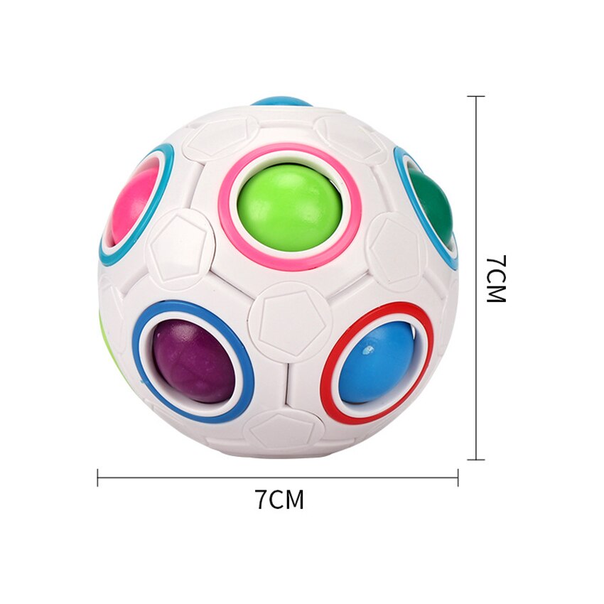 Speed Cube Magic Puzzle Ball Rainbow Fidget Toys Educational Stress Ball Puzzle Children Antistress Adult Stress Reliever