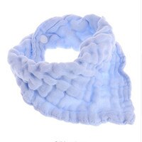 Baby Eenvoudig Zachte Pure Cotton Blend Gaas Slabbetjes Burp Doeken Speeksel Handdoek Voeden Driehoek Bandana Neonatale Handdoeken: blue
