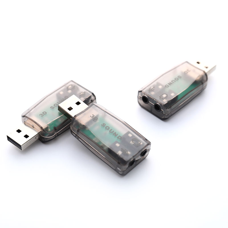 Mini External Usb To 3.5mm Mic Headphone Jack Stereo Headset 3d Sound Card Audio Adapter Speaker Interface For Laptop