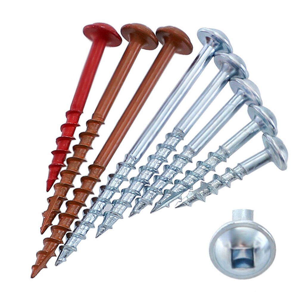 100pcs High Strength Self Tapping Fastener Furniture Weatherproof Drilling Tool Fixing For Jig Woodworking Pocket Hole Screw