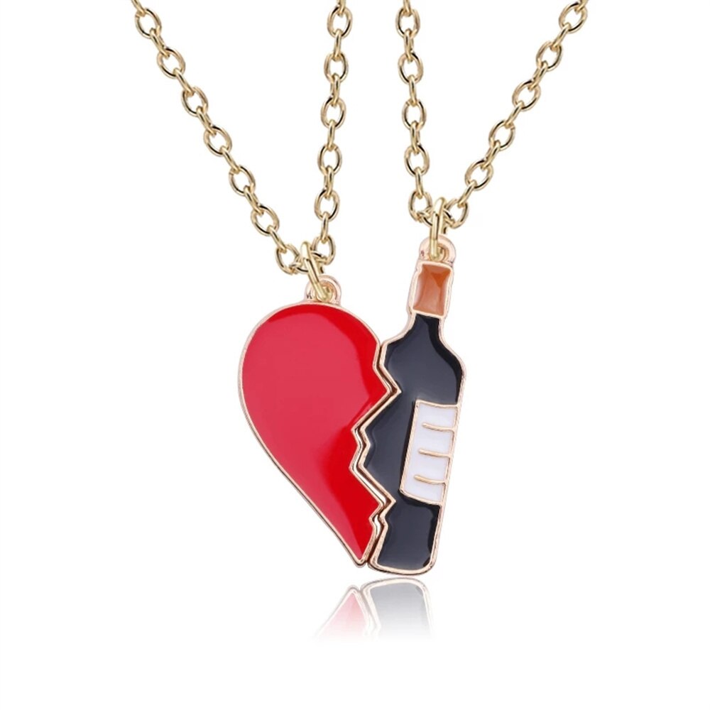 Beste Freund 4 Stück Halskette Frauen Schmuck BFF Freundschaft Anhänger Choker Schmuck Für Frauen Freies: 12