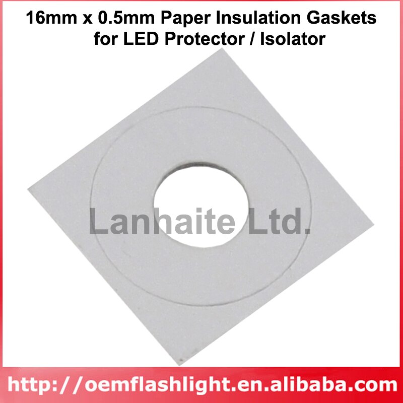 16mm x 0.5mm Paper Insulation Gaskets for LED Protector / Isolator (10 pcs)