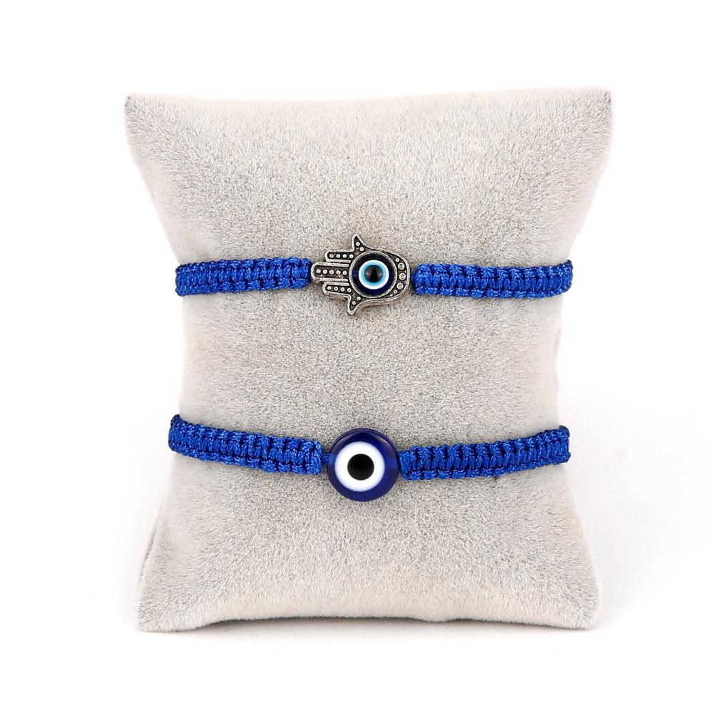 Lucky Rood Zwart String Discussie Armbanden Blue Evil Eye Charm Armbanden Vrouwen Handgemaakte Gevlochten Touw Geluk Sieraden