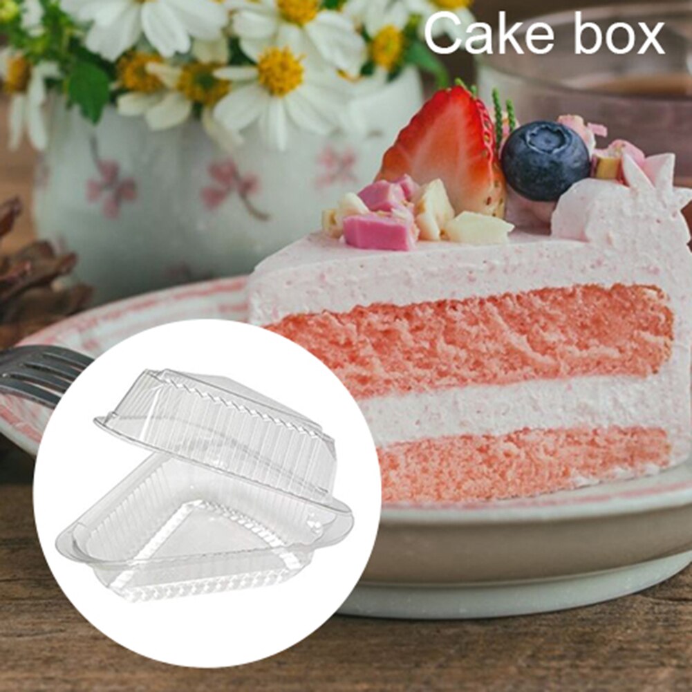 100Pcs Sandwich Plastic Verpakking Pizza Cake Dessert Verpakking Box Herbruikbare Ontbijt Doos Voor Thuis En Outdoor Picknick