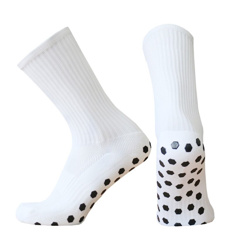 Sport Mannen Vrouwen Anti Slip Fs Voetbal Sokken Baseball Rugby Grip Voetbal Sokken: White