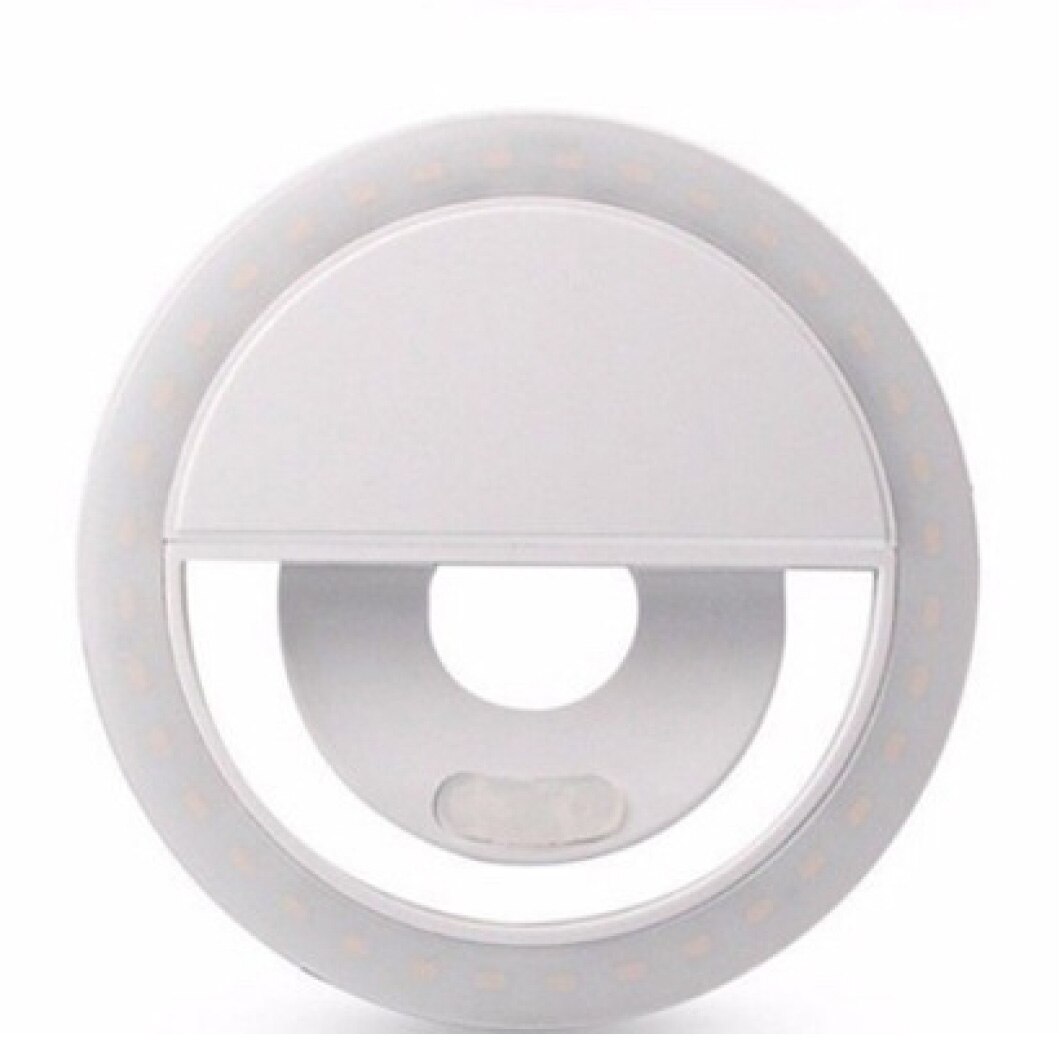 Aro De Luz Selfie Anillo De Luz Led Portátil Para Móvil USB 3 Intensidades color rosa azul negro y blanco: Blanco