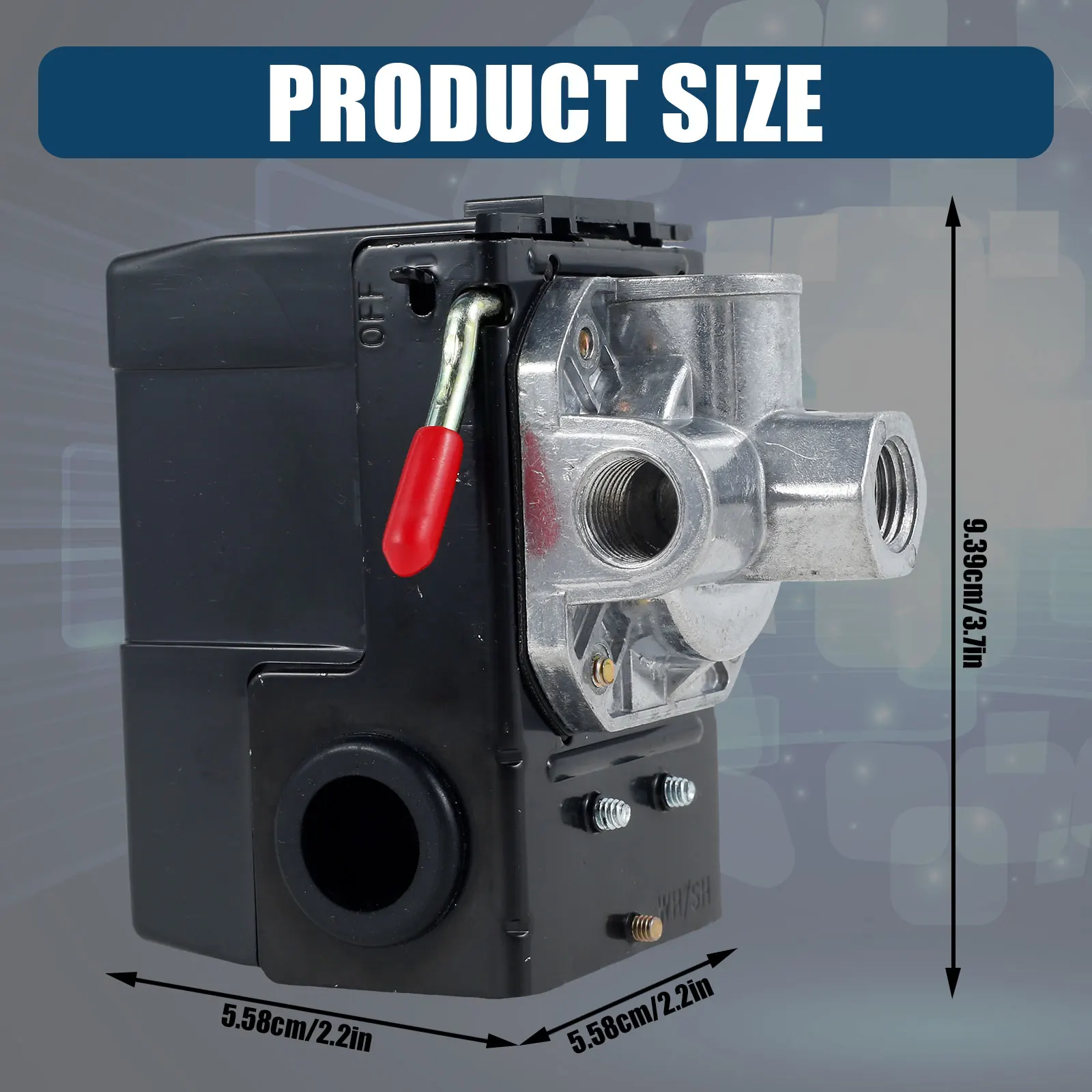 4 poorten 95-120 PSI luchtcompressor drukschakelaar 16-20A veilige luchtcompressor uitschakelaar luchtcompressor vervangende onderdelen