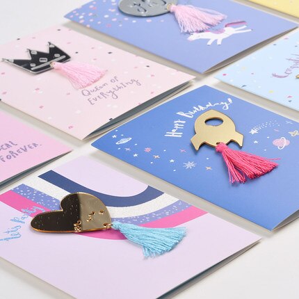 Eno powitanie śliczne lustro ozdoba kartka urodzinowa dla dzieci królowa dziewczyna przestrzeń chłopiec wiadomość kartka urodzinowa