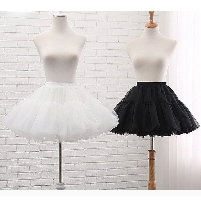 Organza Baljurk Korte Petticoat Lolita Cosplay Korte Jurk Petticoat Ballet Tutu Rok Rockabilly Crinoline