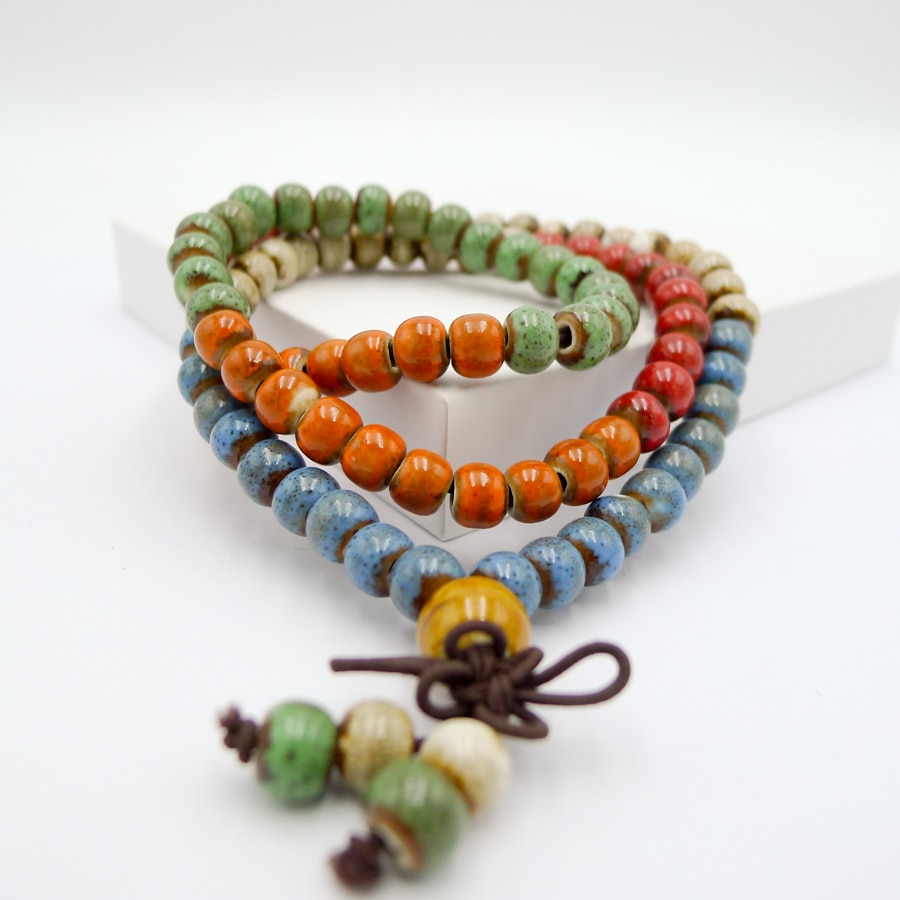 6mm Ceramic Beads Multilayer Bracelets long bracelets for women #BY174