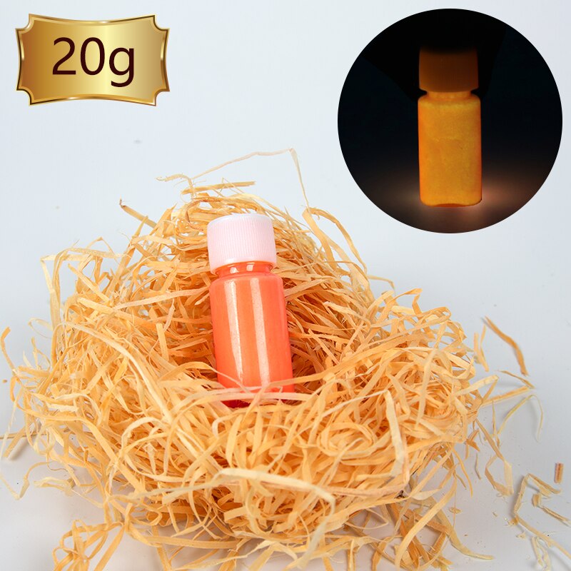 20G Oranje Glow In The Dark Fluorescerende Verf Voor Party Nail Decoratie Art Supplies Fosfor Pigmen