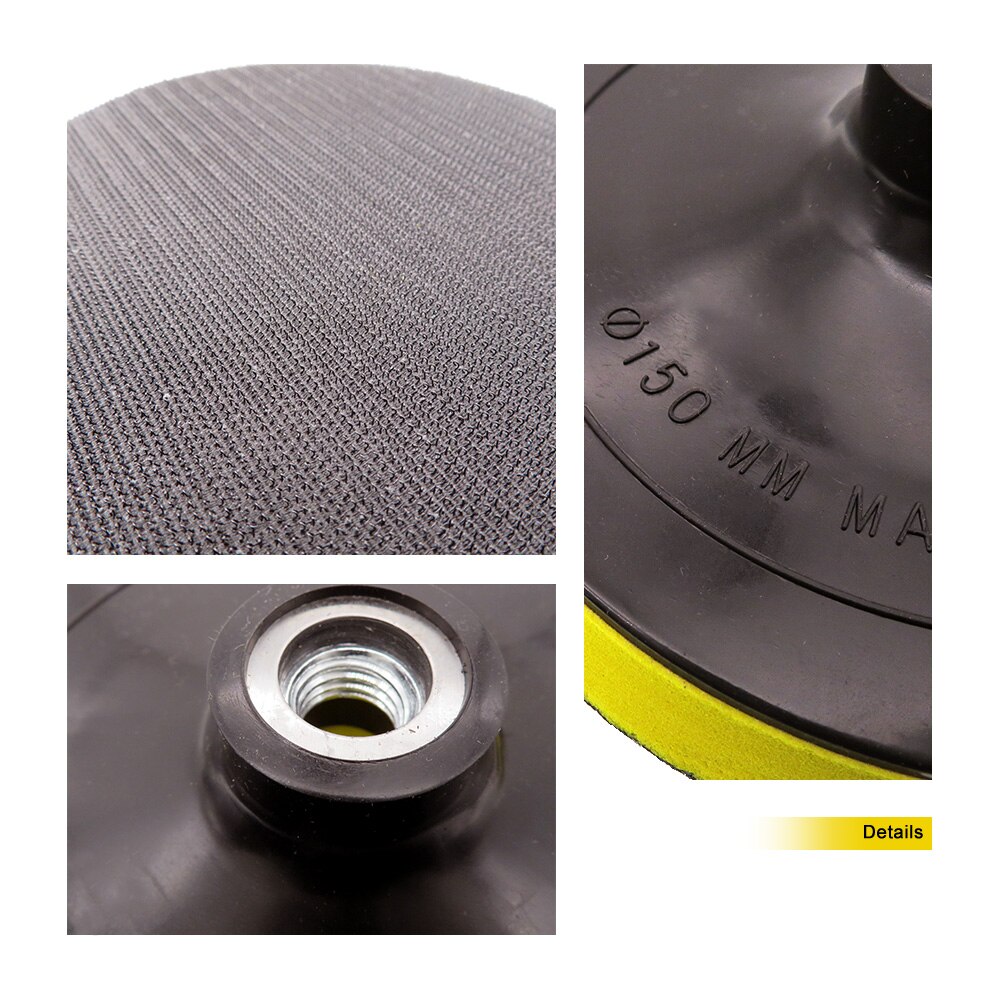 6 Inch Rotary Backing Pad M14 Thread Polishing Pad Hook and Loop Car polishing waxing pad