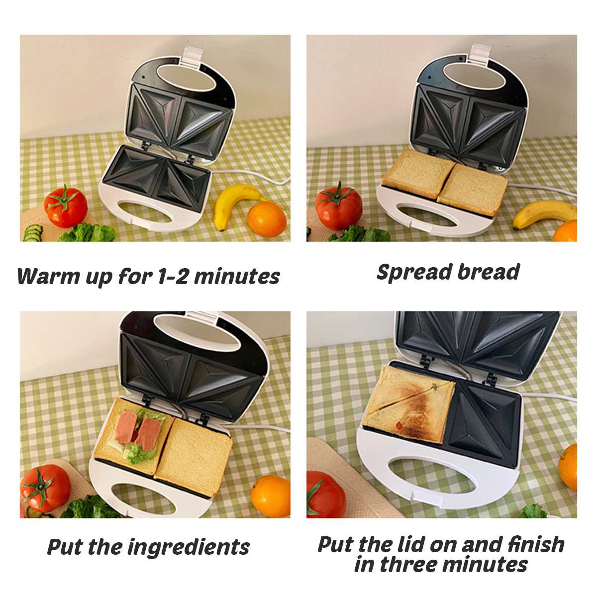 Electric Waffle Machine Maker Multifunctional Electric Sandwich Iron Home Muffin Cake Donut Bubble Waffle Maker Breakfast Baker