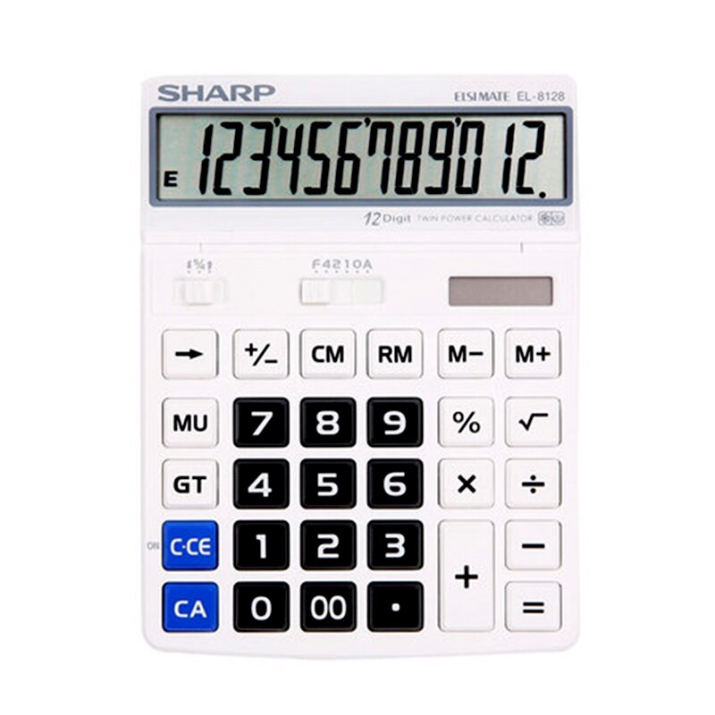 Sharp EL-8128 Financial Office Computer Large Screen Large Keyboard Adjustable Display Calculator