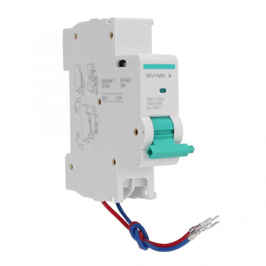 Tgb 1n miniatuurschakelaar accessoire mv+mn overspanningsbeveiliging onderspanningsbeveiliging