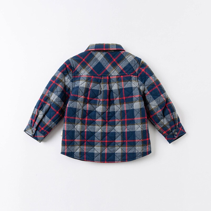 Camisas acolchadas a cuadros para niños pequeños, ropa de , ropa de invierno, doble uso, DBX15050