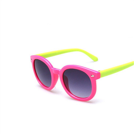 Børns solbriller runde retro dreng pige briller klassiske high-end populære mærke  uv400 solbriller: C3