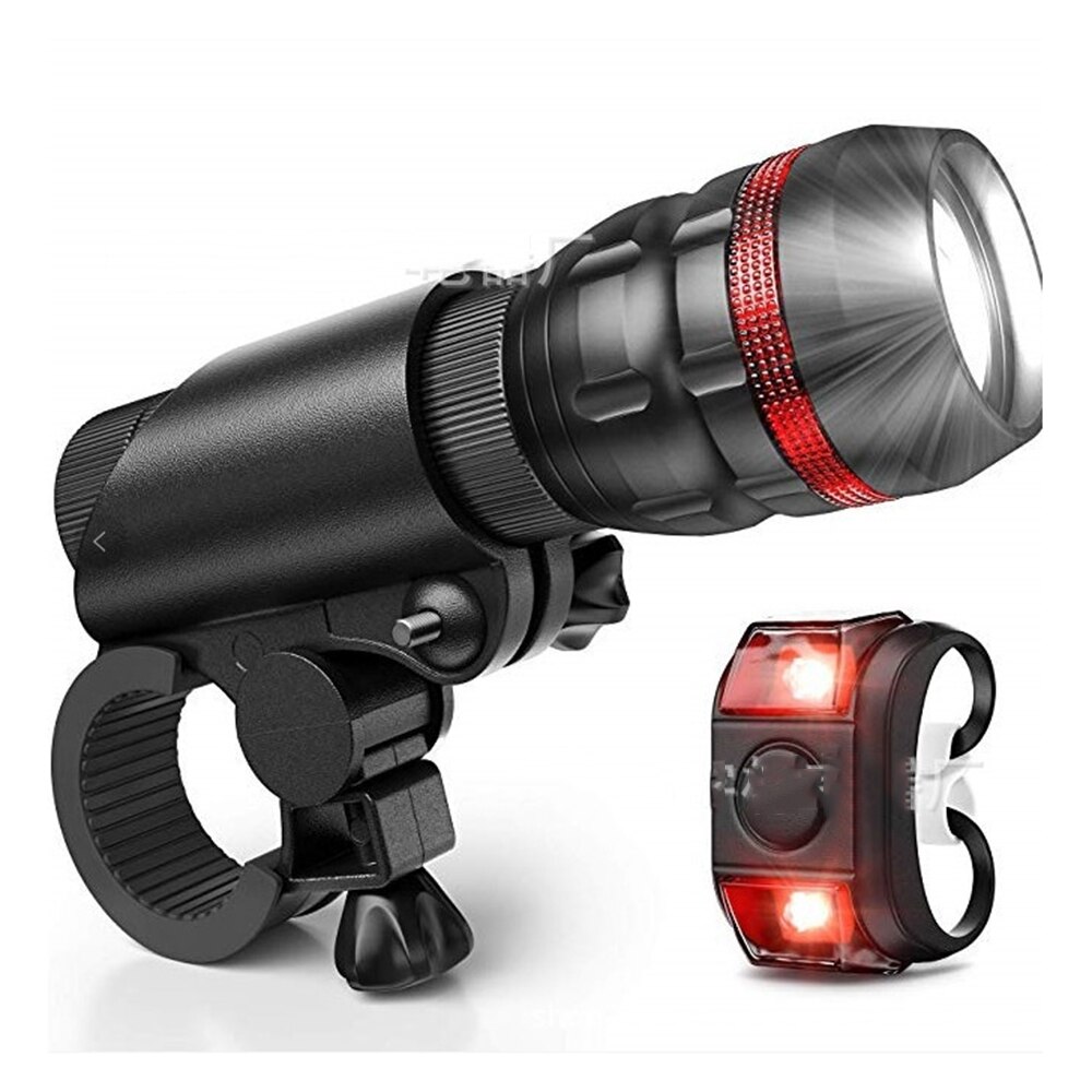 Joshock Bicycle Light T6 LED cycling Front Light LED Bike light Lamp Torch Waterproof ZOOM Flashlight With Free Taillight: C