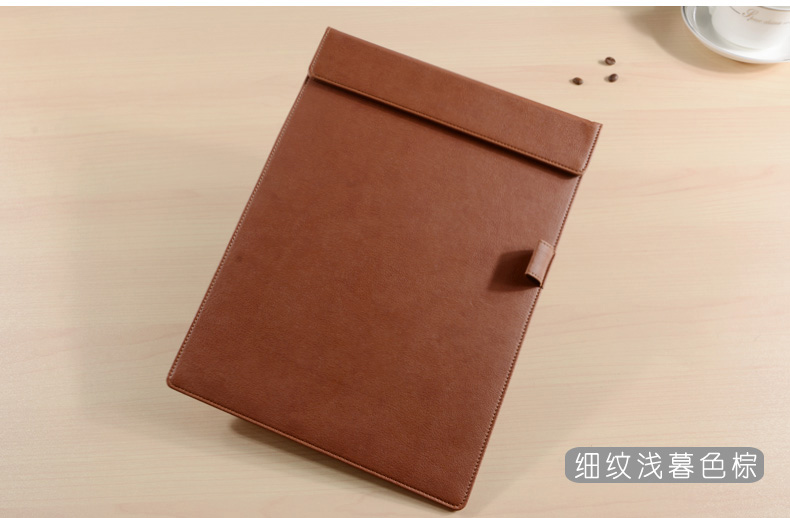 Candy A4 document conferentie papier map flap notepad documenten briefpapier organizer menu cover kantoor schoolbenodigdheden 1212B: light brown