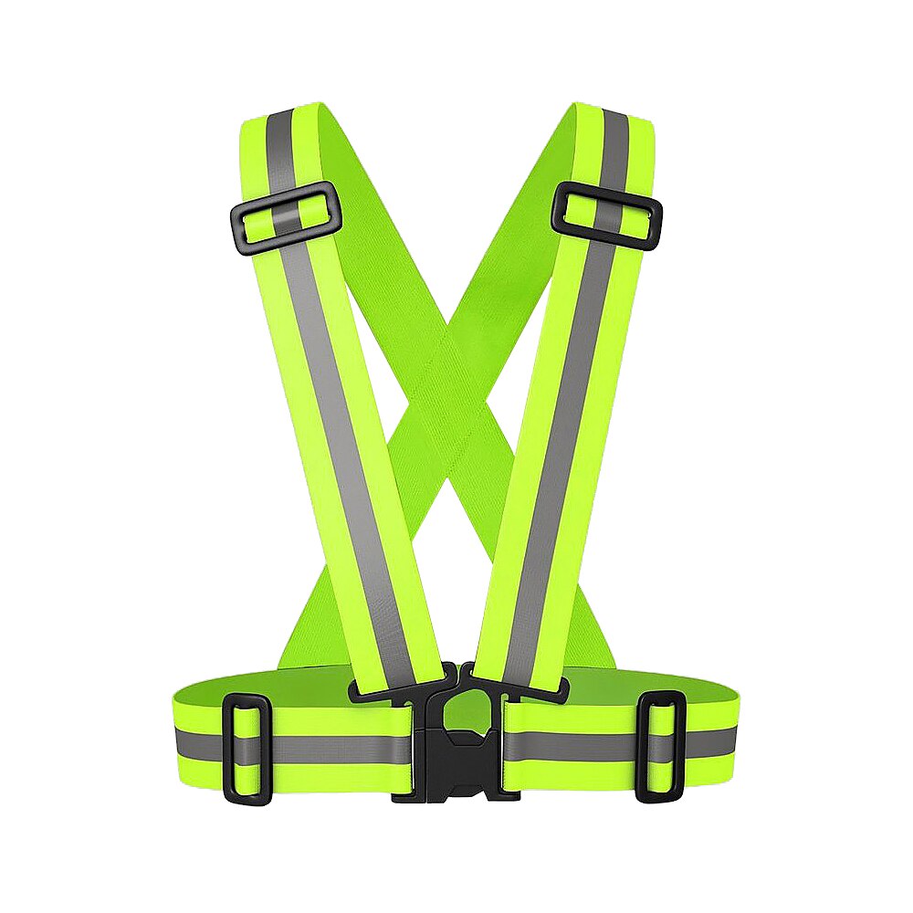 Zuja Elastische Reflecterende Kleding Outdoor Veiligheid Vest Nacht Fietsen Hoge Zichtbaarheid Riem Armband Heren Overall Werkkleding: Fluorescence Yellow