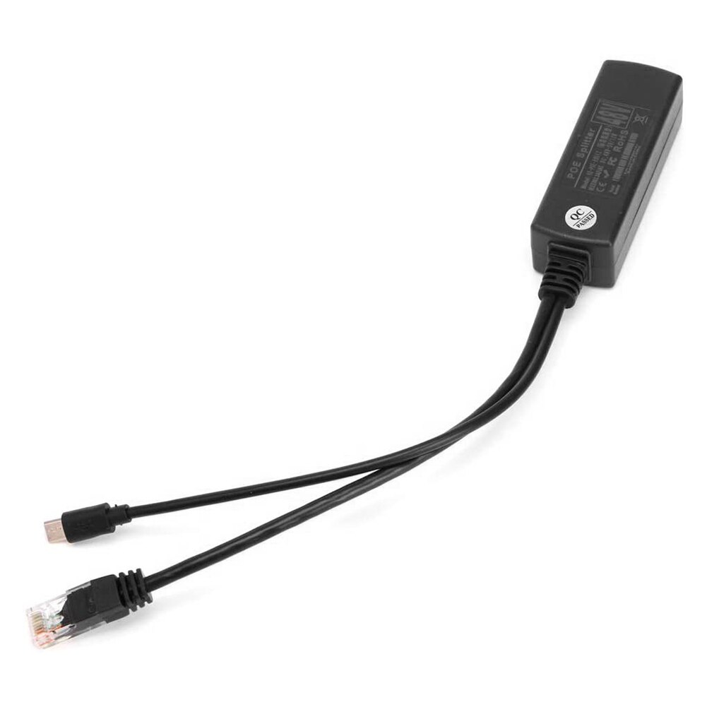 Ethernet Power Over Splitter 2.5KV RJ45 POE Set 48V to 5V Micro USB Power Module Carrying Handheld Camera Elements