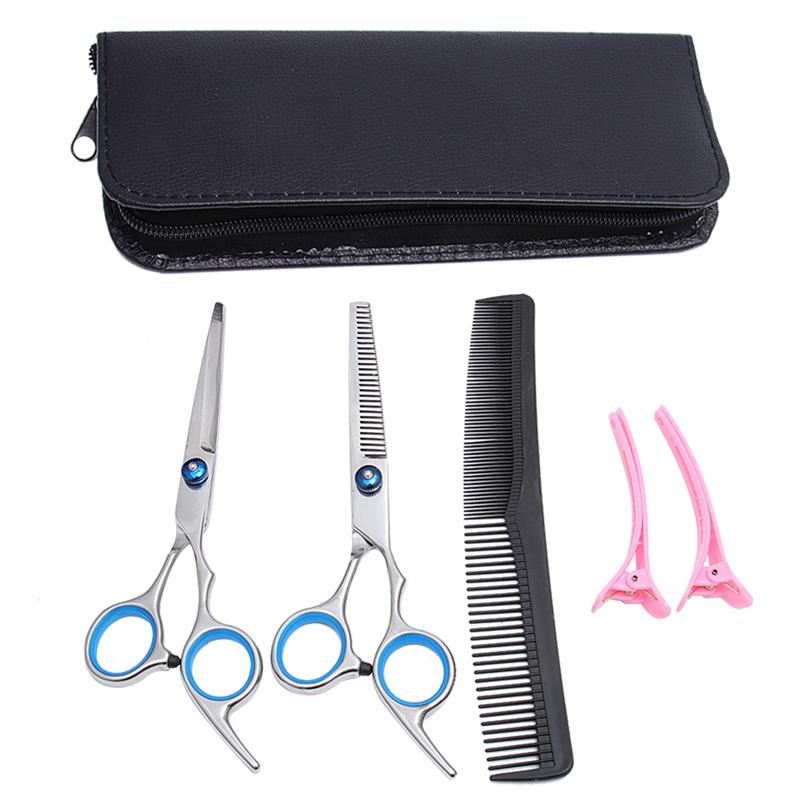 Stainless Steel Hairdressing Scissors Flat Cut Bangs Cut Thin Teeth Scissors Family Hairdressing Tools Set