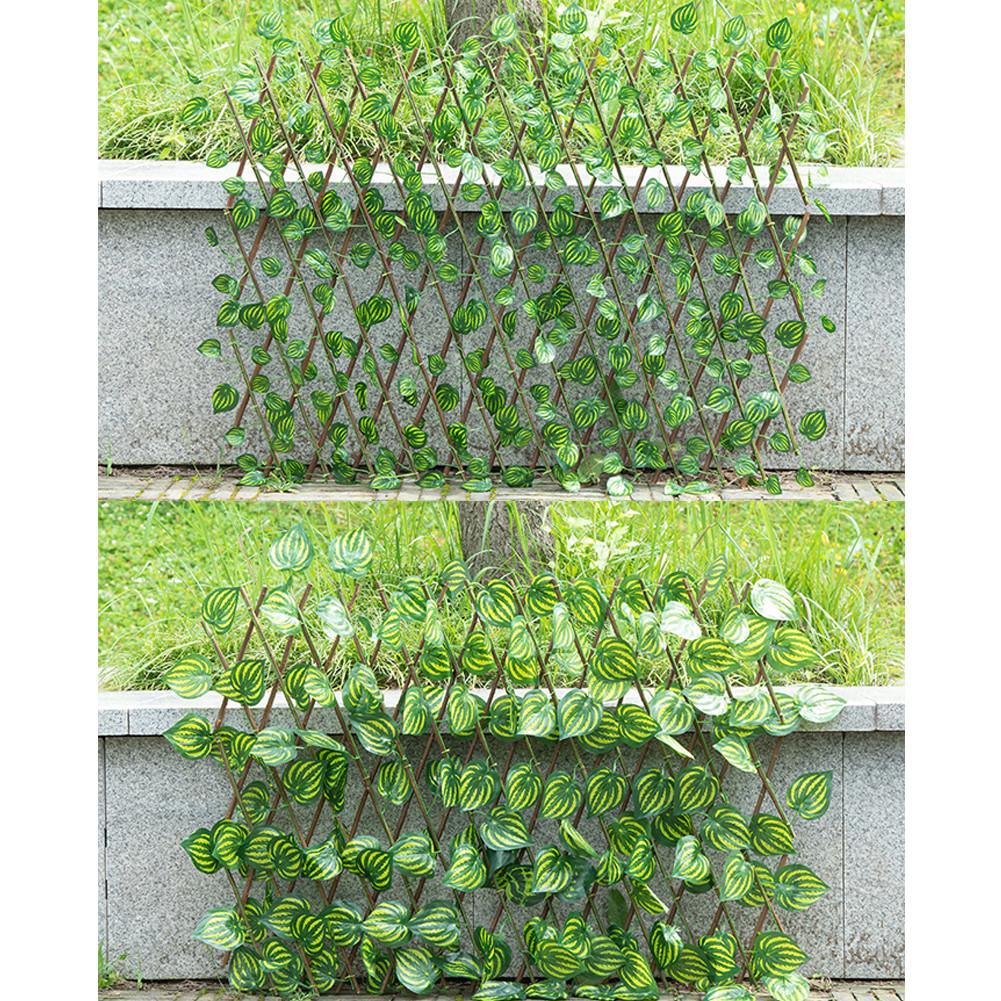 Privacy Fence Telescopic Artificial Ivy Vine Fence Hedge Plant Privacy Screen Decor for Greenhouse Backyard Balcony Garden Fence