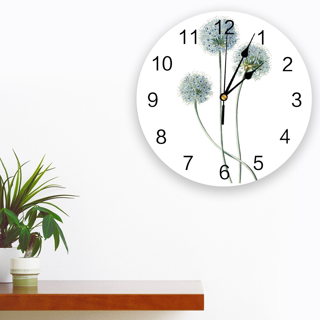 Vintage Dandelion Hand Drawn Pattern PVC Clock Bed... – Grandado