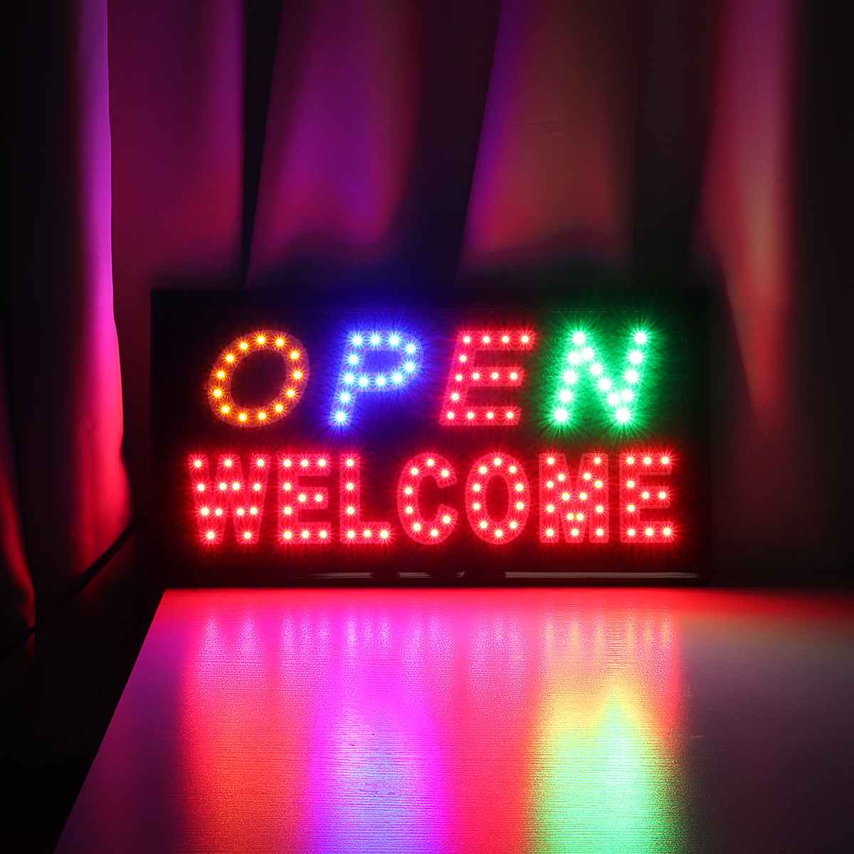 LED Store Open Sign Advertising Light Board Shopping Mall Bright Animated Motion Neon Business Store Billboard US AU Plug