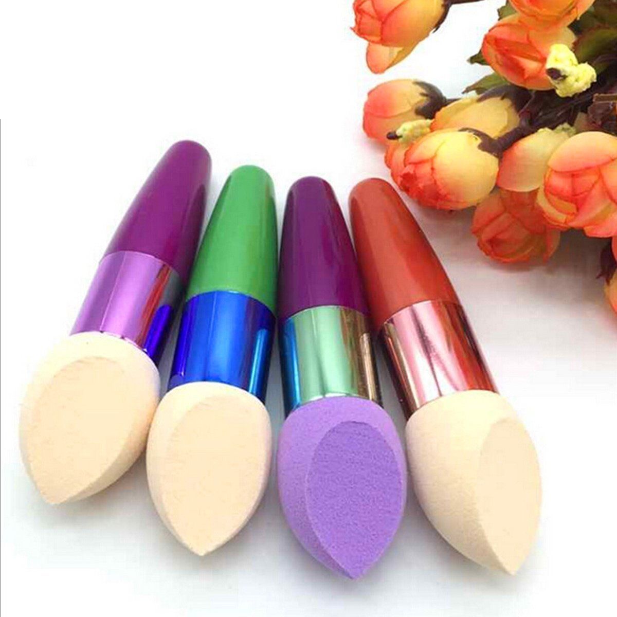 3er Set Make-up Schwamm Halter – Gold, Aus Metall, Für Beauty Blender & Pinsel