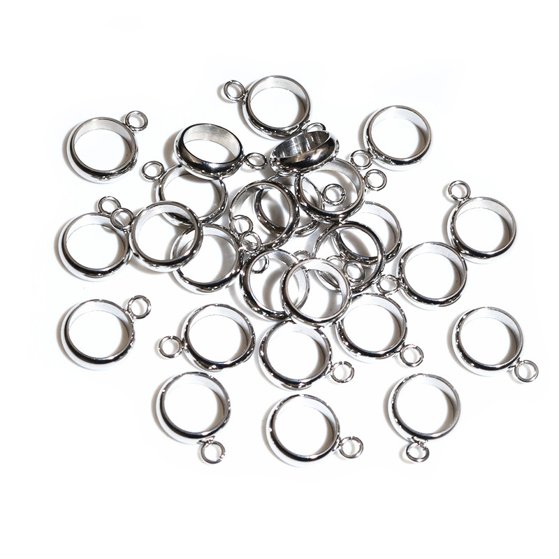 20 unidades de aros de acero inoxidable de Color dorado, anillos circulares, Conector de círculo, accesorios para accesorios de joyería para collar de pulsera