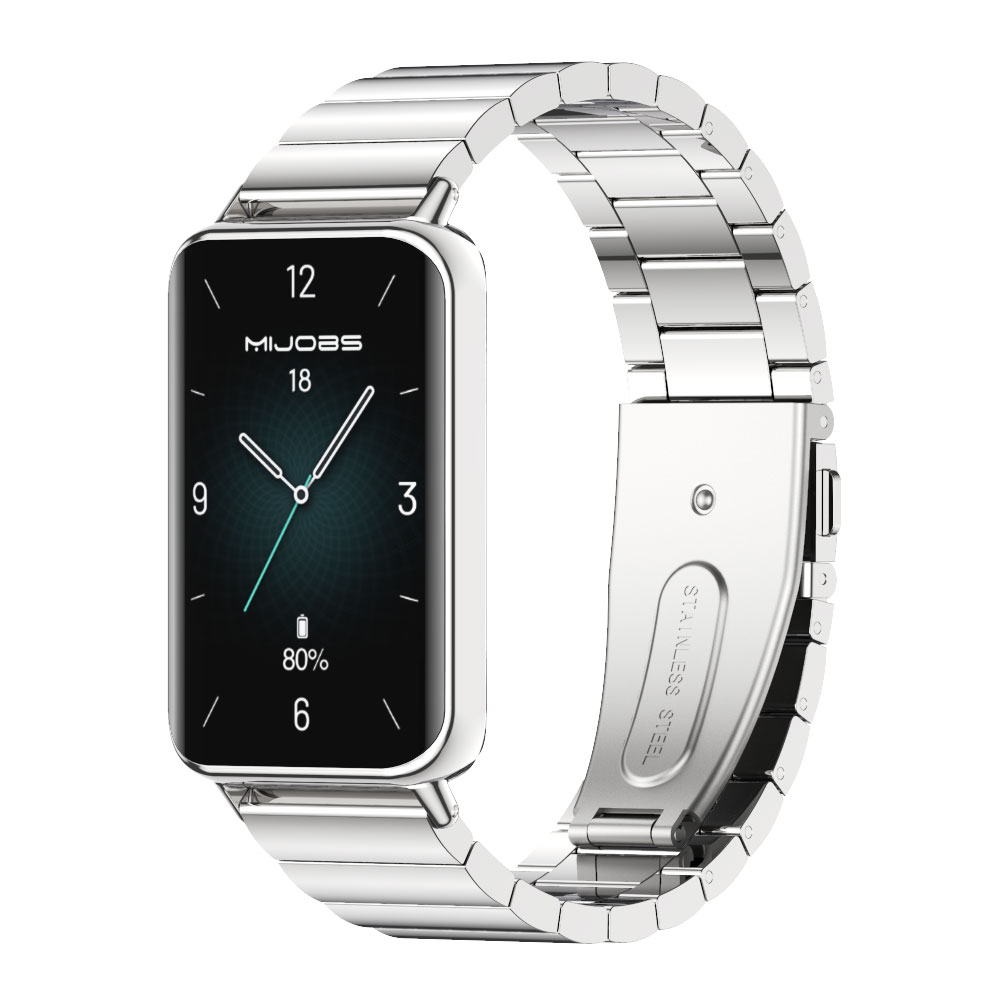 Pour Huawei Honor Band 9 sangles Bracelet en métal milanaise Sport bande remplacement Bracelet pour Honor Band 9 Correa: Red black