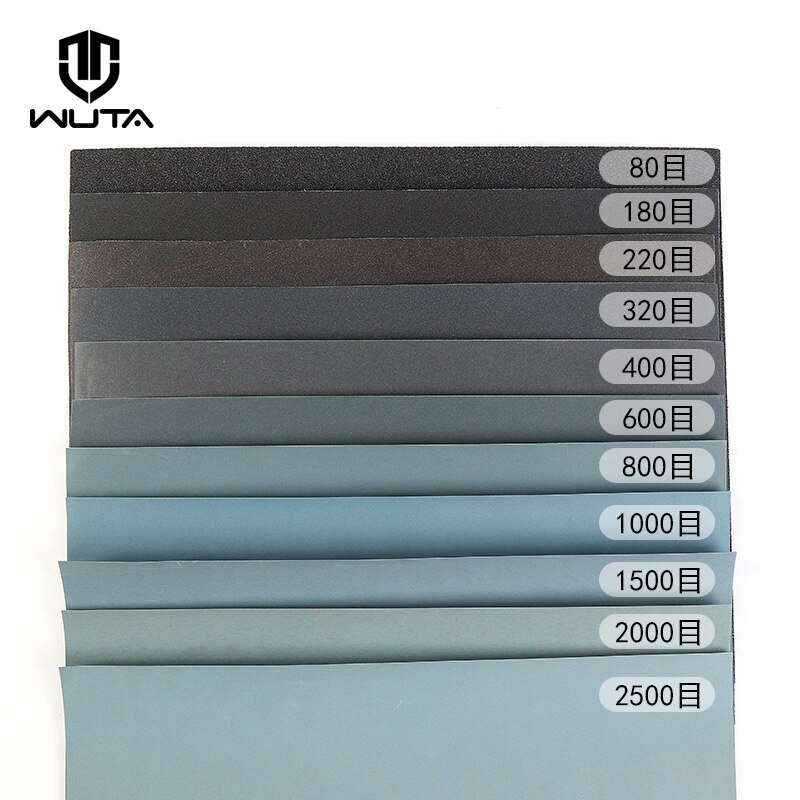 WUTA 1PCS Wet Dry Grinding Sandpaper P180-P2500 Grit Leather Tool Craft Finish Polishing Sanding Paper