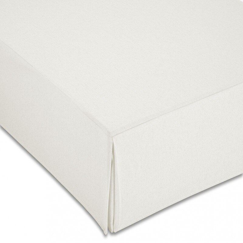Housse de canapé toile soufflet anglais blanc