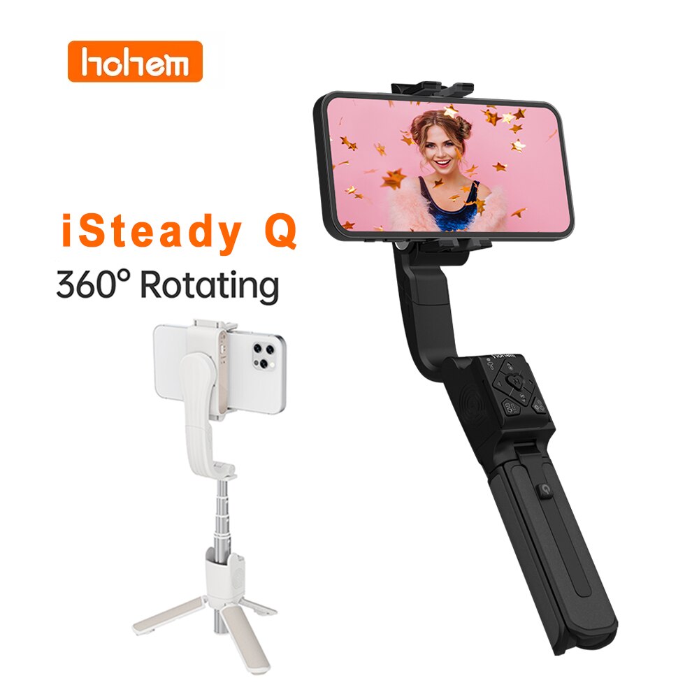 Hohem – iSteady Q stabilisateur rotatif à cardan 360 °, pour Smartphone, avec suivi du visage, pour iPhone et Android