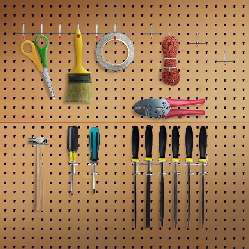 Pegboard krokar sortiment förvaring krokar system peg board verktyg hängare uppsättning garage kök verkstad arrangör verktyg krokar