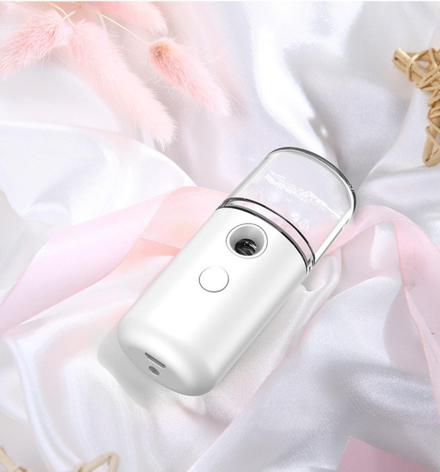 Portable Small Air Humidifier USB Rechargable Handheld Water Meter Ultrasonic Charging Diffuser Mini Milk Oil Steamed Face: E