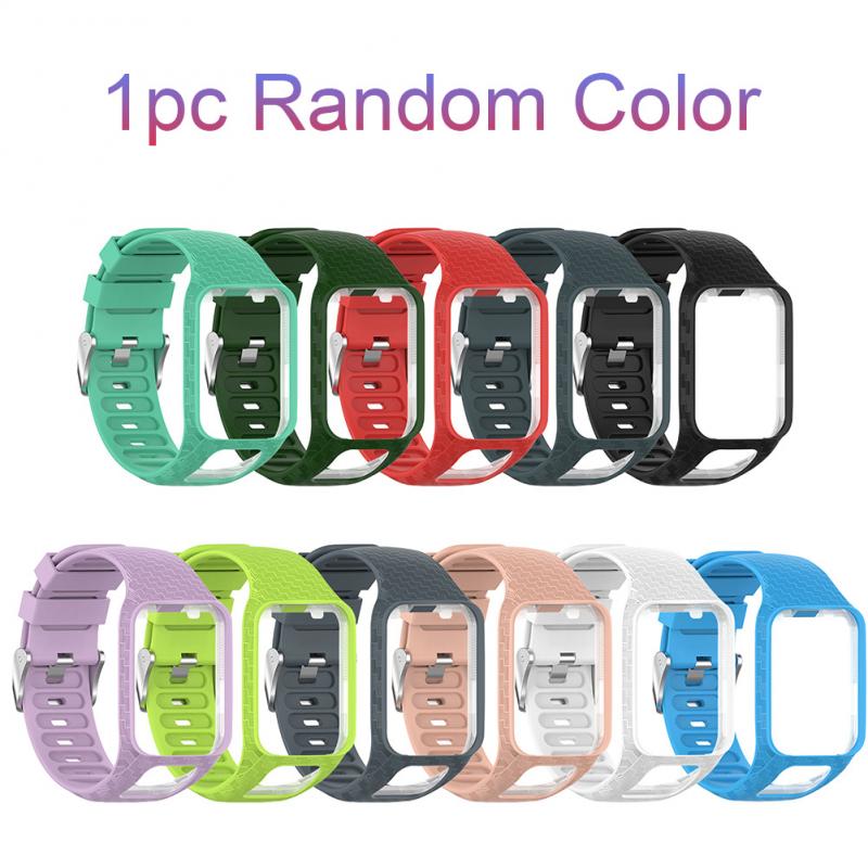 Voor Tomtom Runner 2 3 Spark 3 Sport Gps Horloge Vervanging Siliconen Band Band Horloge Accessoires Voor Tomtom Smart Horloge armband: 1pc Random