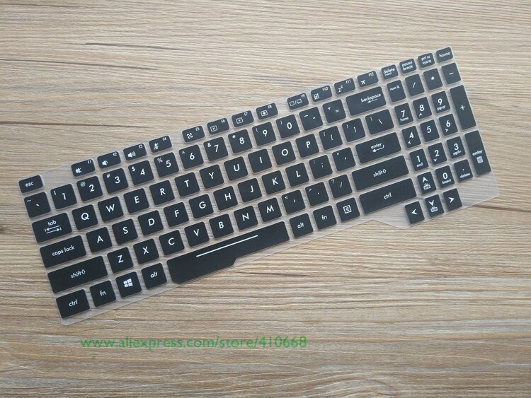 15.6&#39;&#39; Laptop Keyboard Cover Skin Protector For Asus TUF Gaming FX505 fx505ge FX505G FX 505 GD DT GM FX505GM FX505GD fx505DT: Black