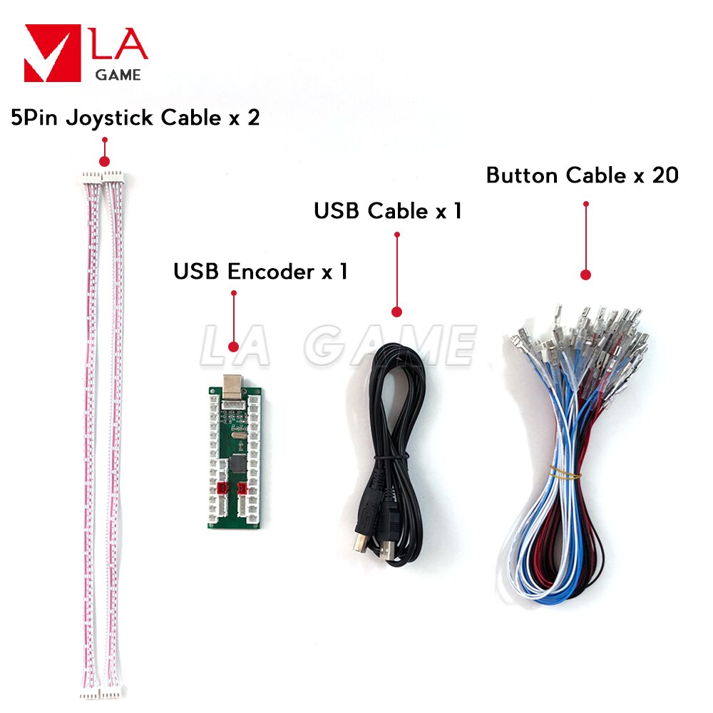 Kit de codificador usb sin retardo para PC, joystick Raspberry PI, consola arcade usb, botón pulsador sin panel led de arcade