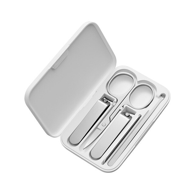 Xiaomi mijia 5 unids/set cortauñas de acero inoxidable uña del dedo del pie cortador tijeras Kit de aseo herramientas de manicura pedicura: 5 in 1