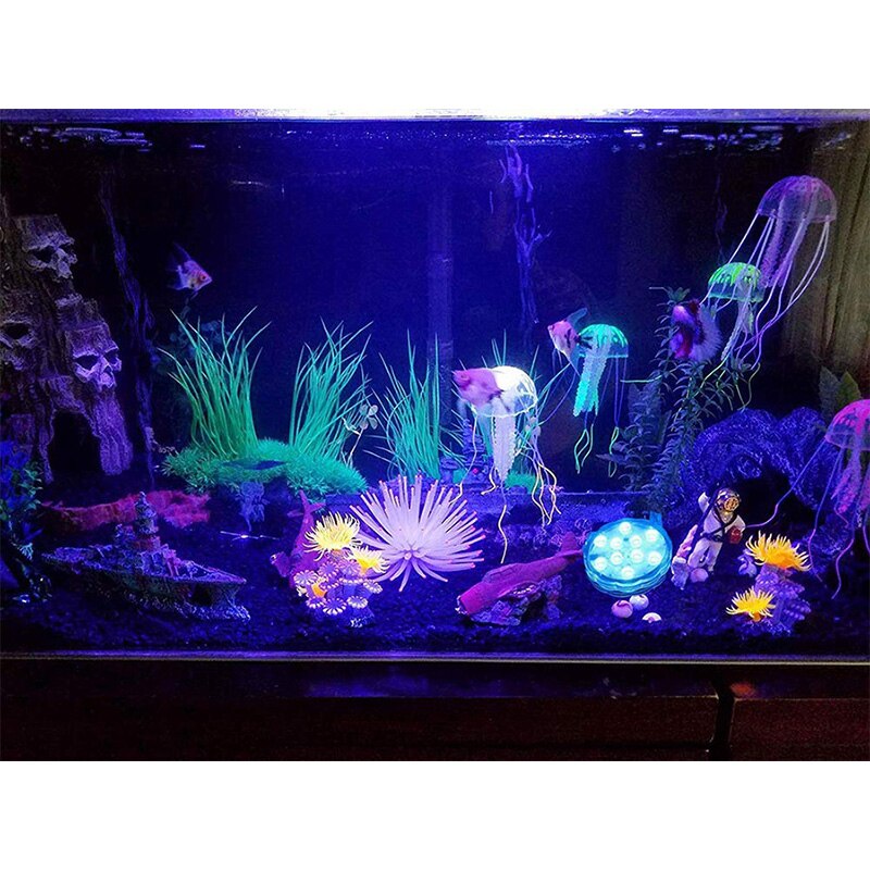 Lámpara sumergible de luz subacuática con Control remoto, decoración con batería, multifunción, a todo Color, sumergible, resistente al agua