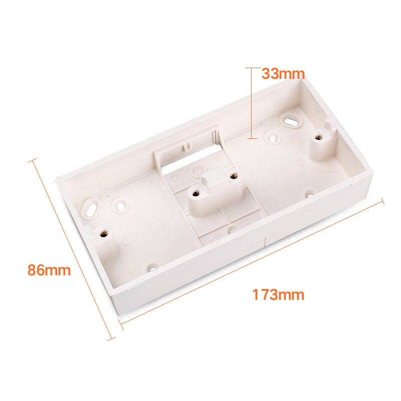 Muur Opbouw Bodem Doos Dubbele 86 Type Socket Schakelaar Bodem Junction Base PVC Wall Mount Switch Box