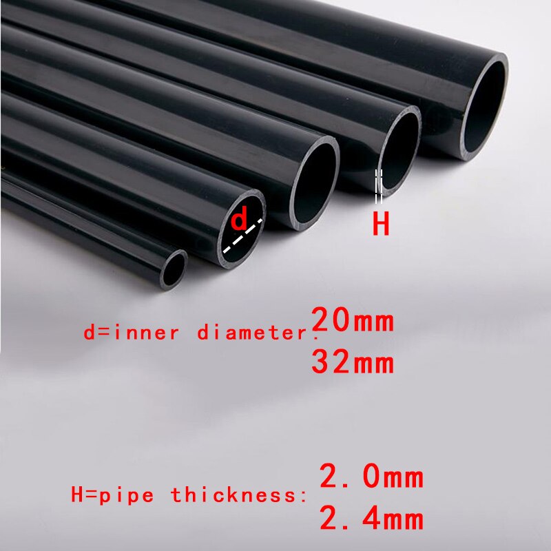 UPVC Pipe Hi Water Supply Pipe Irrigation Fish Tank PVC Pipe Aquarium Drainpipe Water Tube 2 Pcs (50cm)