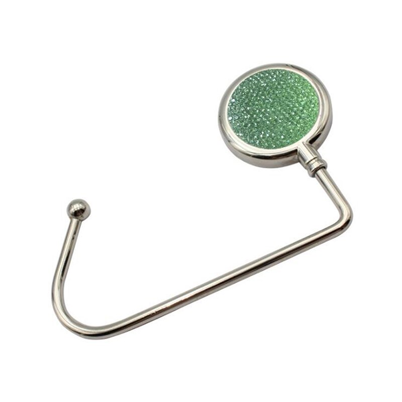 9 Colors Portable Metal Foldable Bag Purse Hook Handbag Hanger Purse Hook Handbag Holder Shell Bag Folding Table Hook 1 Pc: Green