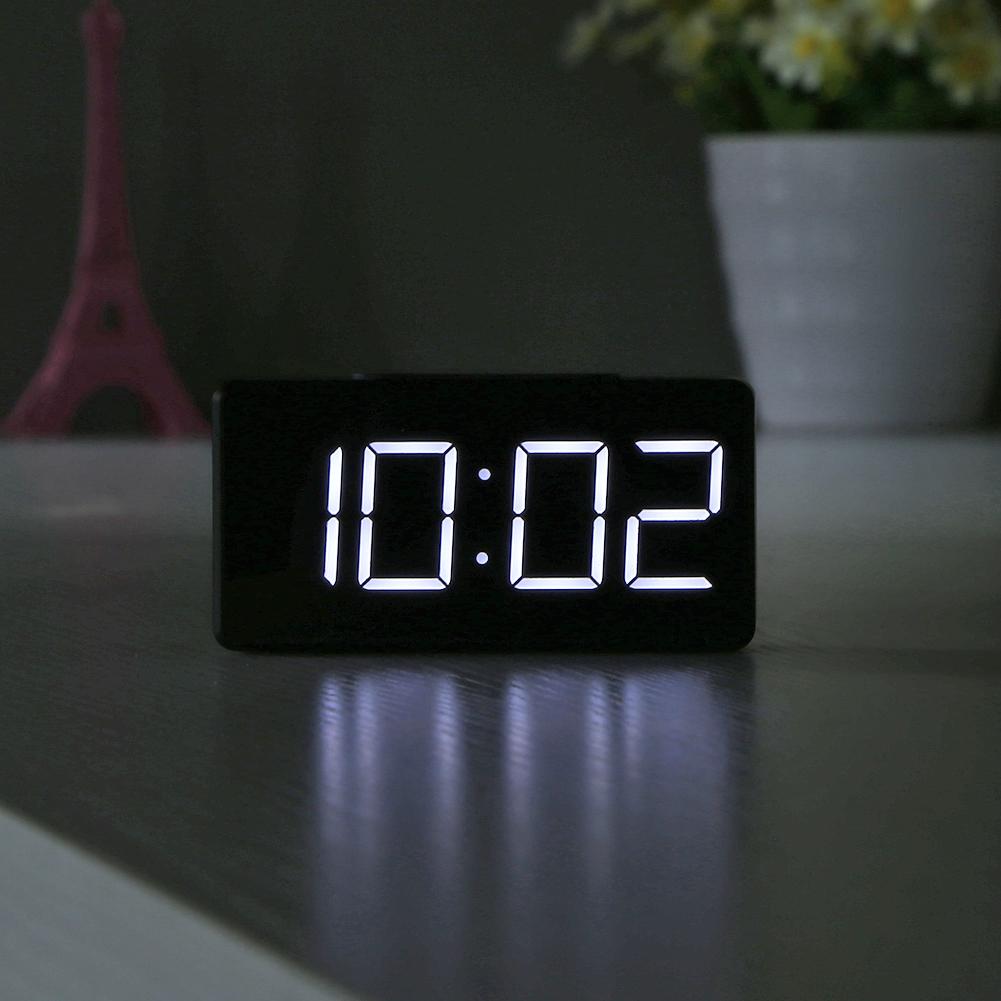 LED Digital Alarm Clock Table Clock USB Port Snooze Electronic Clock Dimmer Snooze Temperature Digital Home Decoration Clock